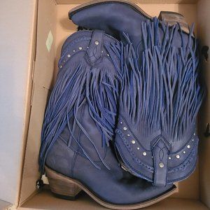 SOLDLiberty black fringe boots